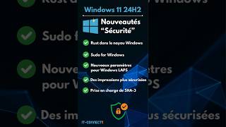 Windows 11 24H2  Les nouveautés quotSécuritéquot Short [upl. by Ahsitram840]