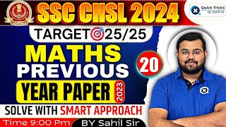 SSC CHSLCGL 2024  CHSL Maths Previous Year Questions  SSC CHSL PYQSet20  by Sahil Sir [upl. by Jake]