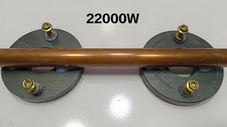 Turn 4 Big Permanent Magnets into 250v Generator Use Copper pipe [upl. by Rettuc]