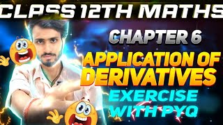 ch6 class 12th math Introduction Basics Ex61Application Of Derivativesderivatives sunil sir [upl. by Tinaret]