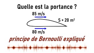 Comment un avion vole  Calcul de la portance avec le principe de Bernoulli [upl. by Ail]