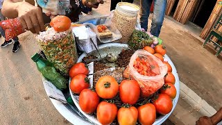 Fresh Masala Chole Vuna With Big Tomato Mixed Eating Delicious Chana Masala Recipe Best Street Food [upl. by Gabbey]