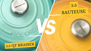 Le Creuset This or That Requested Le Creuset 35 qt Braiser Vs 35 qt SauteuseMay 2024 [upl. by Archibaldo]