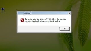 How to Fix MSVCP100dll Missing Error [upl. by Eednam]