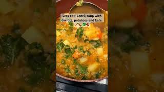 Easy Vegan Lentil Soup Healthy weightloss friendly and perfect for winter youtubeshorts shorts [upl. by Dustan]