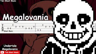 Undertale  Megalovania Guitar Tutorial [upl. by Anikram]