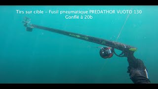 ESSAI FUSIL PNEUMATIQUE SALVIMAR PREDATHOR VUOTO 130  SHOOTING ON TARGETPNEUMATIC SPEARFISHING GUN [upl. by Iolande]