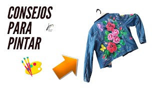 como pintar chaqueta de jean mezclilla con rosas [upl. by Nohtan431]