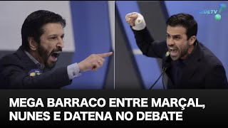 Mega barraco entre Marçal Nunes e Datena no Debate RedeTVUOL pós cadeirada [upl. by Kacerek658]