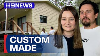 Families turning to custommade kit homes amid housing crisis  9 News Australia [upl. by Sievert850]