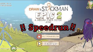 Jogando Draw a Stickman Epic 2 mas é uma Speedrun 100 porcent [upl. by Mungam]