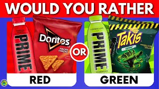 Would You Rather Red VS Green Food Edition 🍓🍏 [upl. by Aleras]