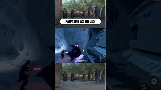 GREAT LIGHTSABER DUEL  DARTH VADER VS LUKE SKYWALKER amp MASTER YODA  battlefront2 shorts [upl. by Shushan]