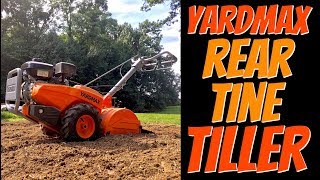 YARDMAX YT4565 Dual Rotating Rear Tine Tiller [upl. by Abdulla617]