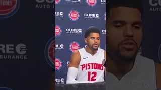 Tobias Harris Speaks on Cade Cunningham [upl. by Atterys945]