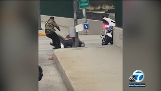 Good Samaritan saves CHP officer trapped in headlock [upl. by Mureil]