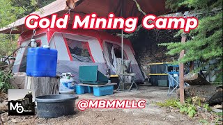 Gold Mining Camp with Amazing View goldmines camping miningequipment [upl. by Ettenej]