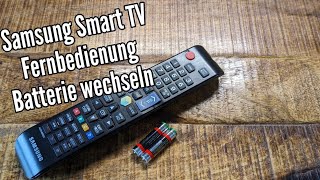 Samsung Smart TV Fernbedienung Batterie wechseln Fernbedienung geht nicht Samsung Fernseher [upl. by Short]