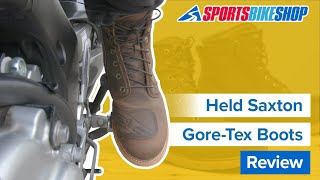 Held Saxton GoreTex motorcycle boots review  Sportsbikeshop [upl. by Ettenot]