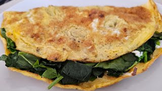 Delicioso Omelette de Espinacas Desayuno Fácil y Nutritivo  Económico 😋 [upl. by Gittel]