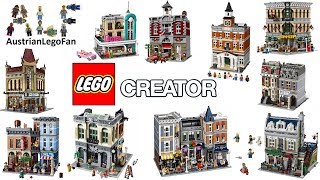 Lego Creator Modular Buildings Compilation of all Sets 20092018  Lego Speed Build Review [upl. by Chastity]