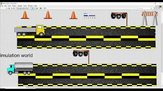 LabVIEW  Two way traffic Signal in LabVIEW  LabVIEW SCADA [upl. by Nnaaras]