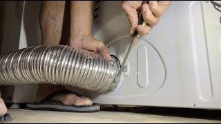 How to install a dryer vent and semi ridge duct [upl. by Nylsej]