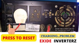 EXIDE INVERTER CHARGING PROBLEM PRESS TO RESET FUSE TRIP ISSUE EXIDE HOME UPS ANS BATTERY INVERTER [upl. by Canning]