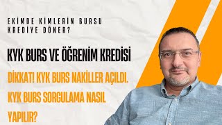 EKİMDE KYK BURS ÖĞRENİM KREDİSİNE DÖNÜŞÜR E DEVLETTEN SORGULAMA VE BURS NAKİL İŞLEMİ burs para₺ [upl. by Ettenor]