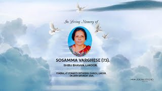 FUNERAL CEREMONY OF SOSAMMA VARGHESE 73 [upl. by Tihw]