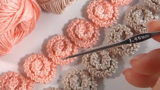 3D Spiral Crochet PatternMagic Crochet RibbonHow to Crochet Beautiful Cord of Round Elements [upl. by Shandy]