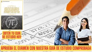 🧮 Guía completa de estudio de MATEMÁTICAS USAC Básicos 20232024 ✅Comprobada [upl. by Verras]