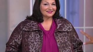 Dennis Basso Printed Water Resistant Quilted Coat on QVC [upl. by Ahtreb]