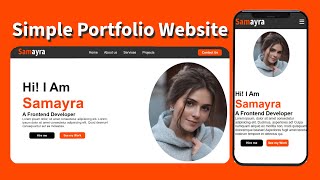 How to Make A Portfolio Website using HTML CSS amp JavaScript  Portfolio website [upl. by Etnuahc340]