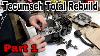 Part 1 Tecumseh Small Engine Total Rebuild A Complete Guide [upl. by Arrek163]