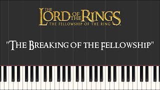 Lord of the Rings 1  The Breaking of the Fellowship Synthesia Piano [upl. by Trudey827]