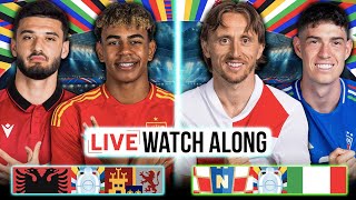 Albania vs Spain  Croatia vs Italy  Euros Live Stream  Watch Along amp Match Reaction [upl. by Harbed629]