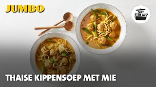 Wat eten we Thaise kippensoep met mie [upl. by Akialam]