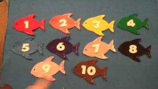 Learning to Count with Fish Flannel Board Story  Childrens Music Songs amp Fingerplays [upl. by Rebme]