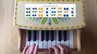 Djeco piano animambo Ah vous diraije Maman how to play Twinkle twinkle little star [upl. by Adierf]