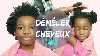 COMMENT DÉMÊLER LES CHEVEUX 4C ENFANTS ET ADULTES   ZÉRO PLEURS [upl. by Ydna55]