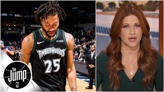 Rachel Nichols reacts to Derrick Rose redemption narrative after 50point game  The Jump [upl. by Aidil]