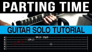 Parting Time  Rockstar Guitar Solo Tutorial WITH TAB [upl. by Belac]