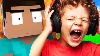 ANGRY KID TURNS OFF XBOX ON MINECRAFT [upl. by Ellirehs]