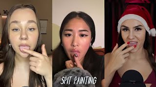 ASMR Spit Painting Compilation  TikTok ASMR  The Best TikTok ASMR [upl. by Akiehsat]