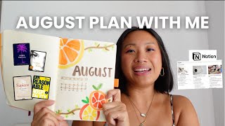 August Plan With Me  Notion and bullet journal setup finding creative flow [upl. by Aluap]