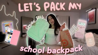 whats in my backpack ✧˚ highschool essentials  2024 ✏️ [upl. by Elberfeld]