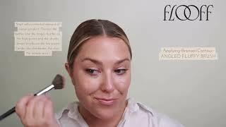 Applying Bronzer How to Use an Angled Fluffy Brush [upl. by Fredette]