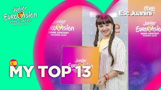 Junior Eurovision 2024  My Top 13  NEW 🇪🇸 [upl. by Ashby]