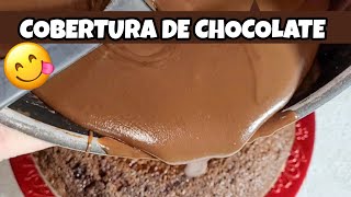 UMA DELÍCIA DE COBERTURA DE CHOCOLATE PARA BOLO SIMPLES COM LEITE CONDENSADO [upl. by Key522]